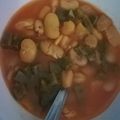 El cooksnap de Lucero Estrella cuando hizo Sopa de habas con nopales.