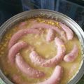 El cooksnap de IMPERIO cuando hizo Salchichas al vino con maíz.