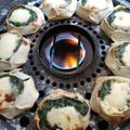 El cooksnap de Cris Yanu cuando hizo Canastitas de espinaca, salsa blanca y queso .