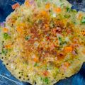 Priyangi Pujara's cooksnap of when they made રાઈસ વેજી પેનકેક (Rice Veg Pan Cake Recipe In Gujarati).