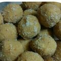 Meenakshi Verma's cooksnap of when they made Rose coconut laddu.