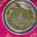 Trisha का कुकस्नैप जब उन्होंने हरी मिर्च की चटनी (hari mirch ki chutney recipe in Hindi) बनाया था।