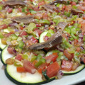 El cooksnap de LaMachin cuando hizo Carpaccio de calabacín con vinagreta de mostaza.