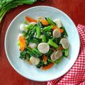 Cooksnap dari Nay's Kitchen untuk resep Tumis sawi bakso bumbu bawang putih