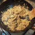 El cooksnap de Valen cuando hizo Fideos con crema de champiñones..