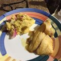 El cooksnap de Miriam Jimenez cuando hizo Mangu o puré de plátanos con cebollas.