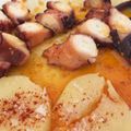 El cooksnap de Marieta cuando hizo Pulpo a la gallega con aceite de ajo y guindilla.