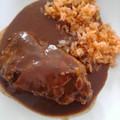 El cooksnap de CatCook cuando hizo Mole rojo con pollo.