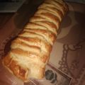 El cooksnap de anabelyjc cuando hizo Trenza hojaldre, bacon, queso cabra y jamón york.