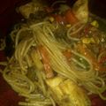 El cooksnap de Viviana cuando hizo Fideos con salteado de vegetales.