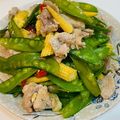 張雅芸 的 甜豆肉絲炒玉米筍(簡單料理) cooksnap