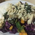 El cooksnap de Stefi Pulgar cuando hizo Ensalada de espinaca y pollo.