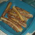 El cooksnap de macarena cuando hizo Churros con relleno de dulce de leche.