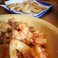 El cooksnap de Gabriel Aufgang cuando hizo Paella de langostinos, calamar y camarones😋💪👌.