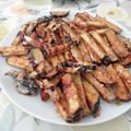 El cooksnap de Carmen Reyes Rubio cuando hizo Bastones de berenjena al horno con miel (sin gluten).