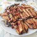El cooksnap de Carmen Reyes Rubio cuando hizo Bastones de berenjena al horno con miel (sin gluten).