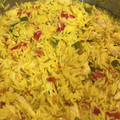 El cooksnap de Carmenchu cuando hizo Arroz amarillo con pollo y verduras.