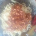 El cooksnap de Marta Adelaida cuando hizo Salsa boloñesa casera.