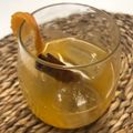 El cooksnap de Dos Rombos en la Cocina cuando hizo Cóctel Peregrinos (Mezcal, mandarina y canela).