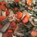 El cooksnap de Carmeta cuando hizo Acelgas con tallarines de zanahorias.