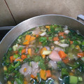 El cooksnap de Mario H. Davi cuando hizo Sopa de pollo y verduras.