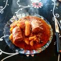 El cooksnap de MeLu Ricciardi cuando hizo Chorizos a la pomarola.
