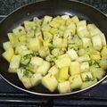 El cooksnap de Cony Serrano cuando hizo Calabacín amarillo con ajo🌰 y limón🍋 con arroz🍚 con verduras🥗.