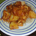 El cooksnap de Jose Siani cuando hizo Tallarines con pollo y papa.