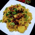 Kehkashan Siddique's cooksnap of when they made Chicken yakhni pulao biryani.
