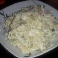 El cooksnap de Tahio Valero Mejias cuando hizo Pasta larga con Camarones y Pollo a la crema.
