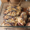 El cooksnap de Pilar Pato Fernández cuando hizo Berenjena rellenas de atún con quesos y roquefort.