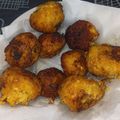 El cooksnap de Karen Malagon cuando hizo Bolitas de plátano rellenas de queso y uvas pasas 🧀 🤤.