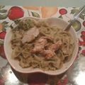 Cassy Weber's cooksnap of when they made Cilantro Pesto Pasta with Grilled Chicken.