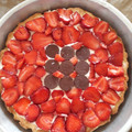 El cooksnap de Romina Lavarda cuando hizo Tarta de frutilla con dulce de leche y crema.!.