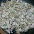 El cooksnap de Ave Fenix cuando hizo Pollo con salsa crema de champiñones.