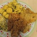 El cooksnap de Elvira Galiano cuando hizo Milanesa de cerdo con patatas fritas.