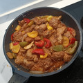 El cooksnap de Luis cuando hizo Cerdo agridulce.