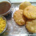 Jigna Sodha's cooksnap of when they made મગદાળની ખસ્તા કચોરી અને ચાટ(khasta kachori recipe in Gujarati).