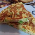El cooksnap de M.Ángeles cuando hizo Tortilla de calabacín y surimi.