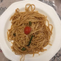 El cooksnap de Juan Fernandez cuando hizo Espaguetis con salsa de gambas, espárragos y tomates cherry.