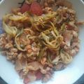 El cooksnap de Agata cuando hizo Soja texturizada con tomate y cebolla.