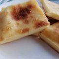 El cooksnap de Lorena Fuentes cuando hizo Fainá de queso y cebolla.