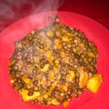 El cooksnap de Evelyn Coronel cuando hizo Guiso de lentejas.