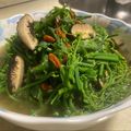 puffy 的 苦茶油炒香菇龍鬚菜 cooksnap