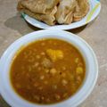 Hina Ibrahim's cooksnap of when they made Halwa puri channay.