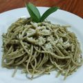 El cooksnap de Yovanis Liens cuando hizo Pasta al pesto.