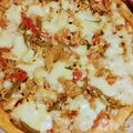 Sumreen Farooq's cooksnap of when they made Chicken tikka pizza.