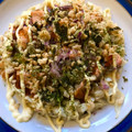 Mark Wheatley's cooksnap of when they made Okonomiyaki ～ Japanese flavor.