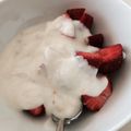 El cooksnap de Vir cuando hizo Yogur con fresas.