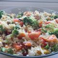 Koen's cooksnap of when they made Bulgur salad with halloumi, pistachios and cilantro.
